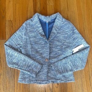 Haute Monde Textured Blue Women's Blazer